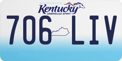 KY license plate 706LIV