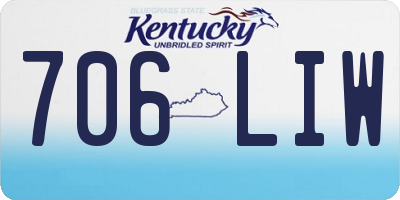 KY license plate 706LIW