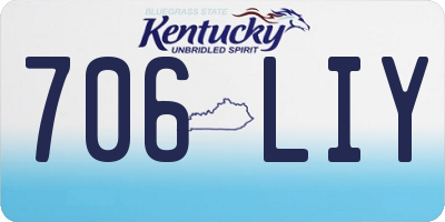 KY license plate 706LIY