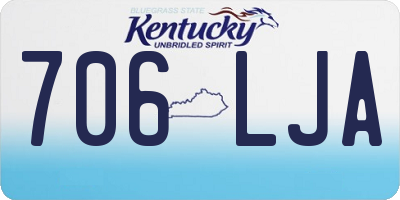 KY license plate 706LJA