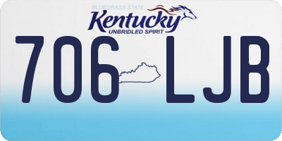KY license plate 706LJB