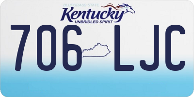 KY license plate 706LJC