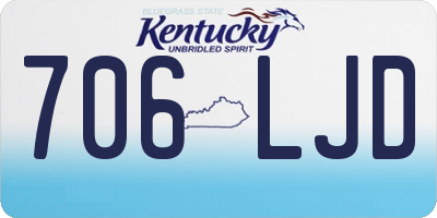 KY license plate 706LJD