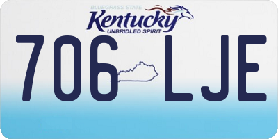 KY license plate 706LJE