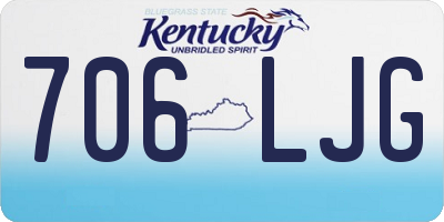 KY license plate 706LJG