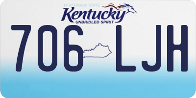 KY license plate 706LJH