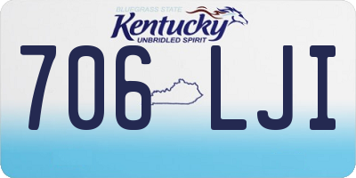 KY license plate 706LJI