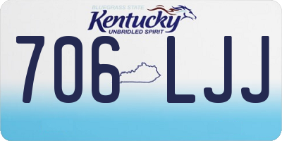 KY license plate 706LJJ
