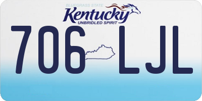 KY license plate 706LJL