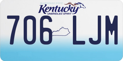KY license plate 706LJM