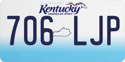KY license plate 706LJP