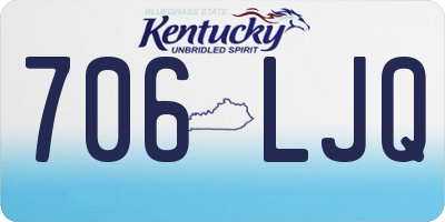 KY license plate 706LJQ