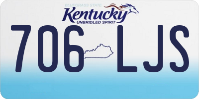 KY license plate 706LJS