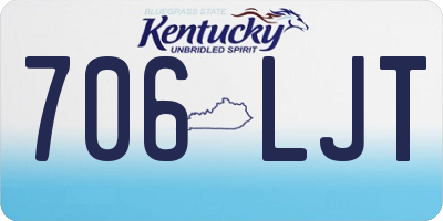 KY license plate 706LJT