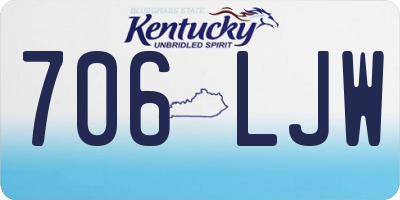 KY license plate 706LJW