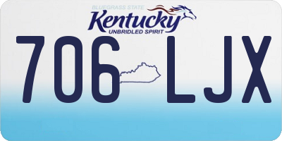KY license plate 706LJX