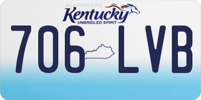 KY license plate 706LVB