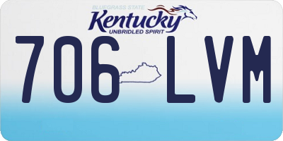 KY license plate 706LVM