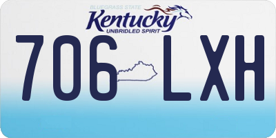 KY license plate 706LXH
