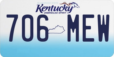 KY license plate 706MEW