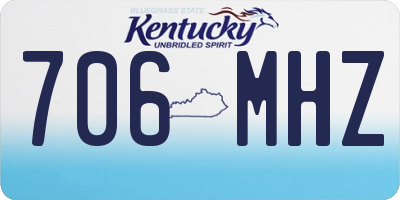 KY license plate 706MHZ