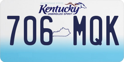 KY license plate 706MQK