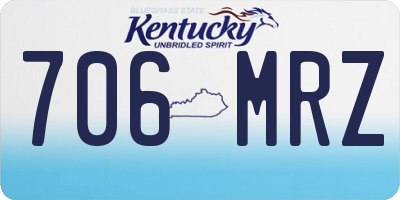 KY license plate 706MRZ
