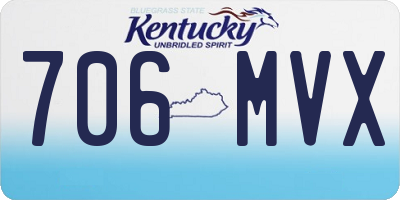 KY license plate 706MVX