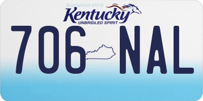 KY license plate 706NAL