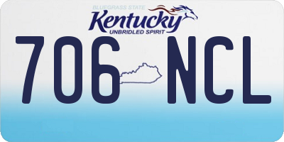 KY license plate 706NCL