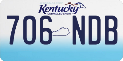 KY license plate 706NDB
