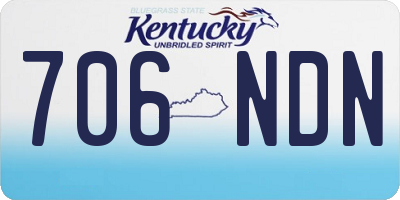 KY license plate 706NDN