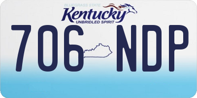 KY license plate 706NDP