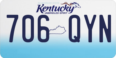 KY license plate 706QYN