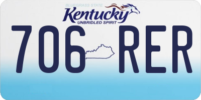 KY license plate 706RER