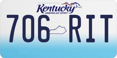KY license plate 706RIT