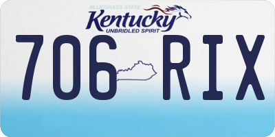 KY license plate 706RIX