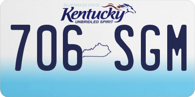 KY license plate 706SGM