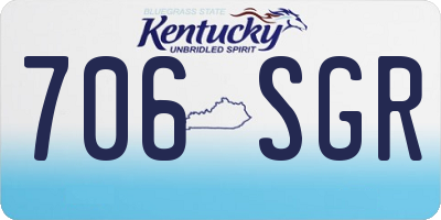 KY license plate 706SGR