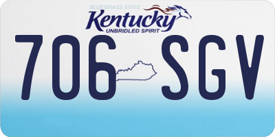 KY license plate 706SGV