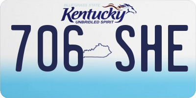 KY license plate 706SHE