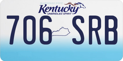 KY license plate 706SRB