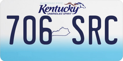 KY license plate 706SRC