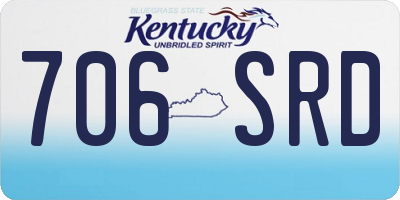 KY license plate 706SRD