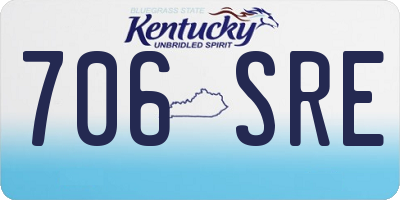 KY license plate 706SRE