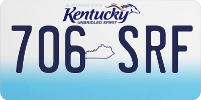 KY license plate 706SRF