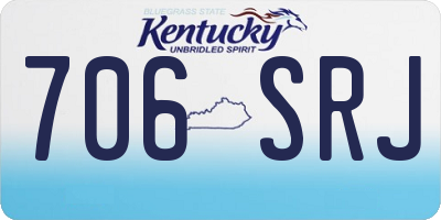 KY license plate 706SRJ