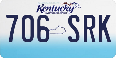KY license plate 706SRK