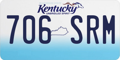 KY license plate 706SRM