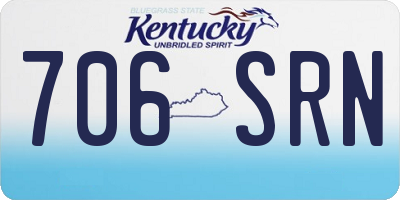 KY license plate 706SRN